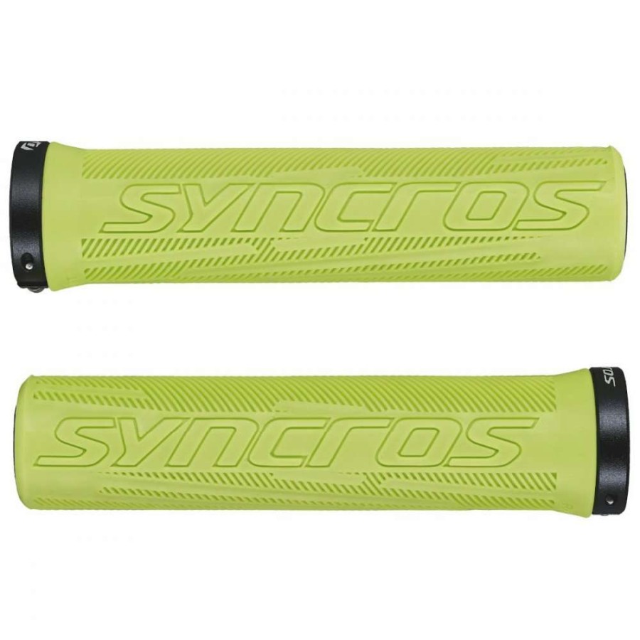 * For Sale Syncros Pro Lock-On Grips Radium Yellow | Syncros Parts